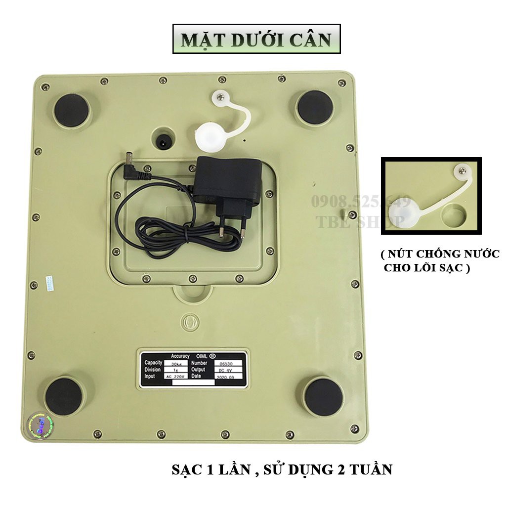 Cân Điện Tử Tính Tiền 30kg QUA 839 Chống Nước Hai Màn Hình ( Bảo Hành 1 Năm )