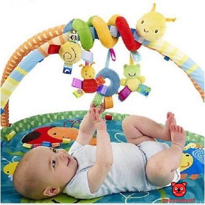 ❤J0P-Newborn Activity Spiral Stroller Hanging Toys Travel Lathe Baby Rattles Toy