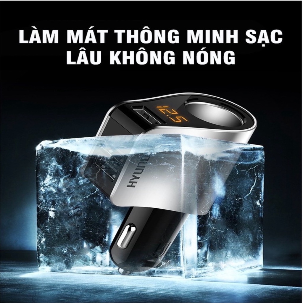 Tẩu xạc xe hơi, xạc điện thoại xe hơi, Bộ chia tẩu xạc trên ô tô chính hãng Huyndai