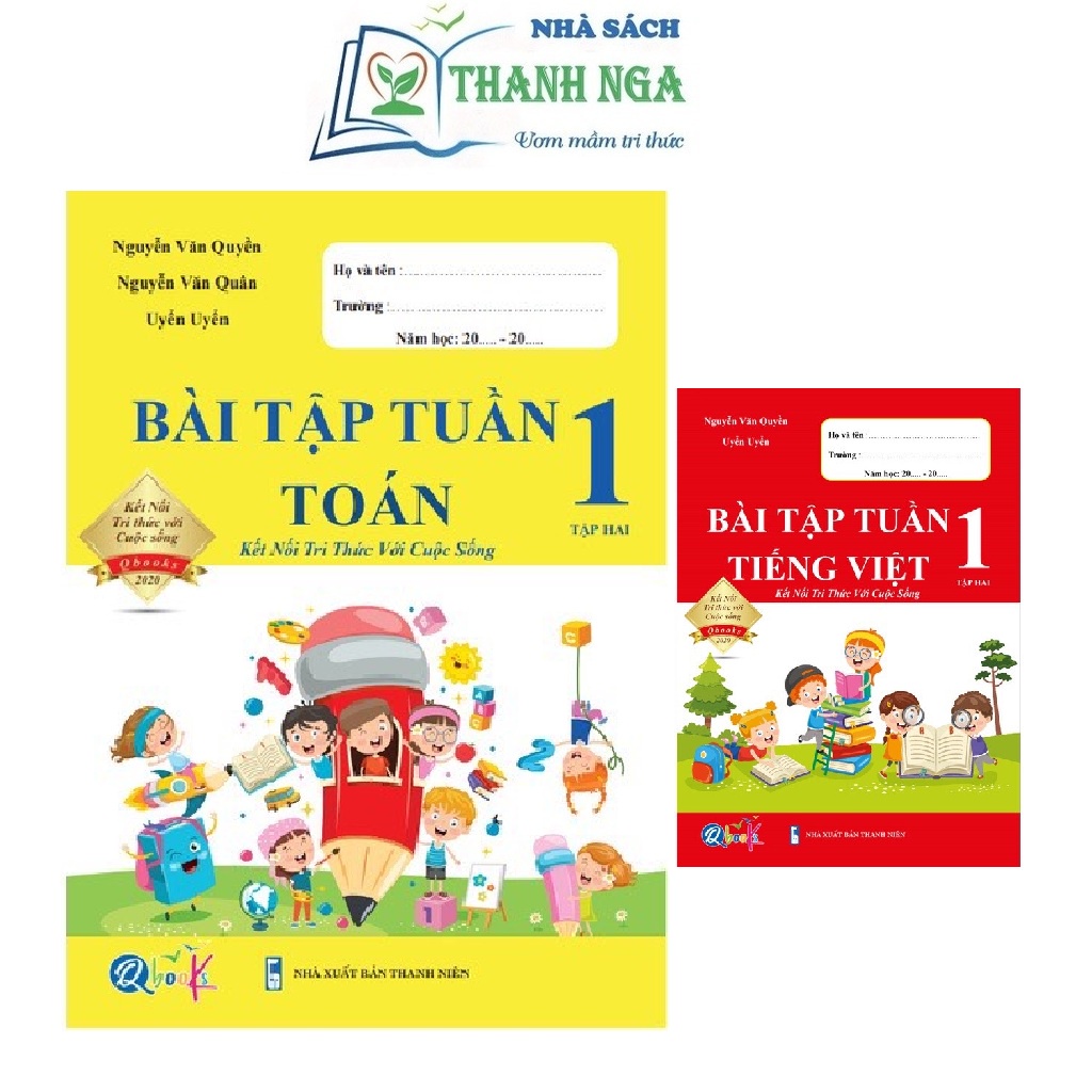 Sách - Combo Bài Tập Tuần Toán và Tiếng Việt 1 - Kết nối tri thức với cuộc sống - Tập 2 (2 cuốn)