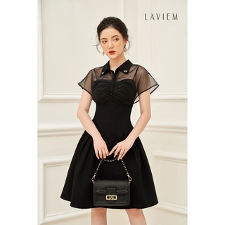 Laviem - đầm đen phối lưới yuki