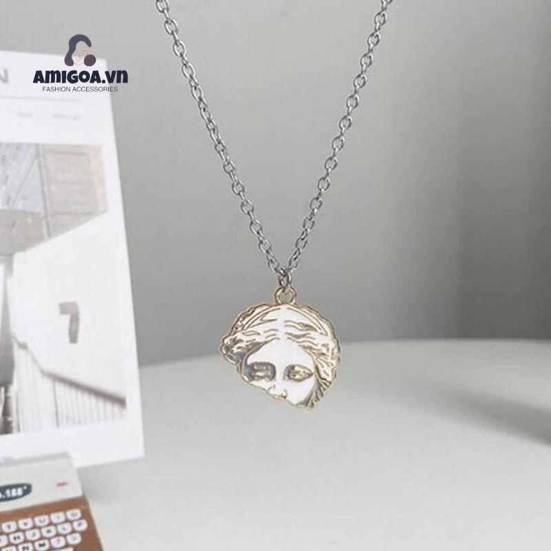 ✨✨Vòng cổ Hình Đầu Người Phong Cách hip hop Âu Mỹ Đơn Giản Thời Trang Cho Nam Và Nữ