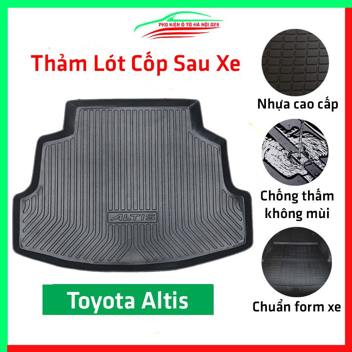 Thảm nhựa lót cốp Altis 2016-2022 nhựa dẻo dày dặn đàn hồi tốt