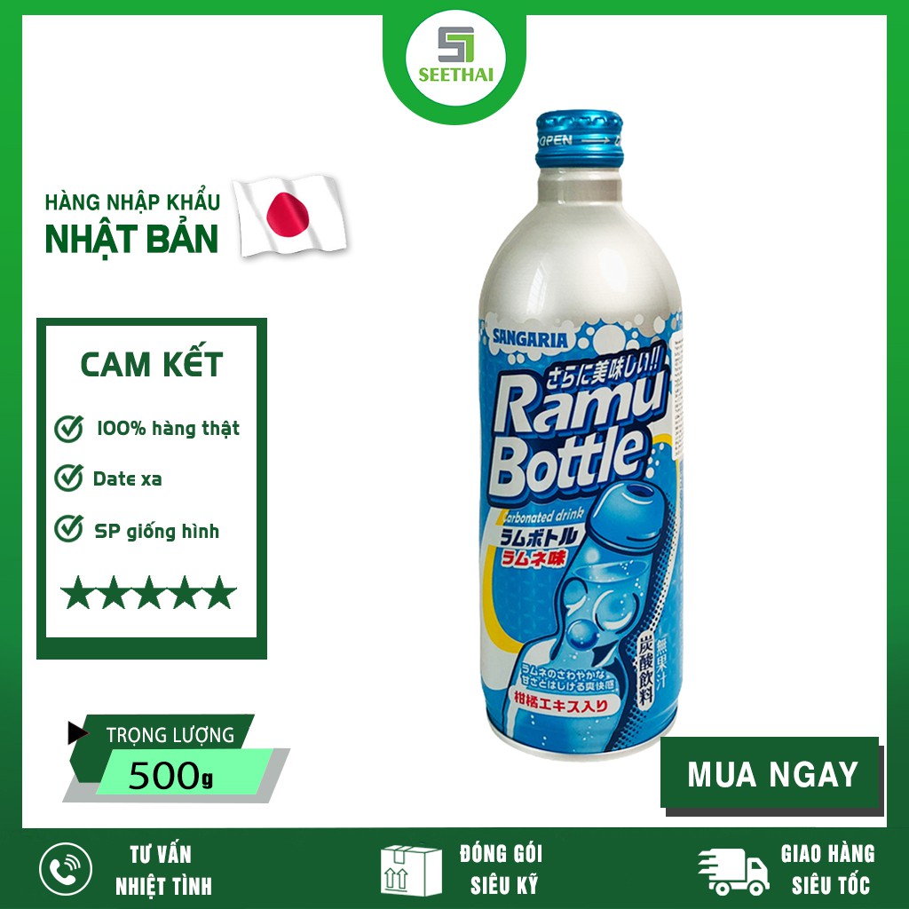 [HÀNG NHẬP KHẨU] Nước Soda Sangaria Nhật Bản Vị Chanh 500ml