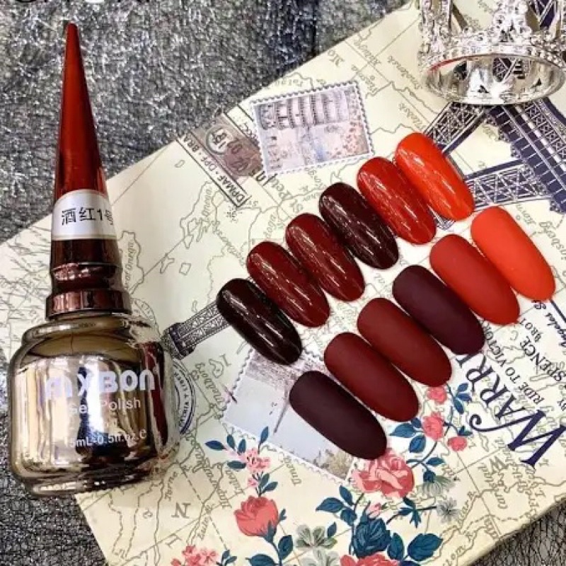 [ Hàng Chuẩn ] Sơn Gel Mxbon Tổng Đỏ Thời Thượng Lẻ Số