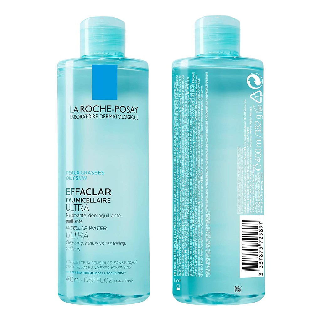 Tẩy trang LA ROCHE POSAY - Nước Tẩy Trang La Roche Posay Effaclar Micellar Water For Oily Skin (Xanh da dầu)