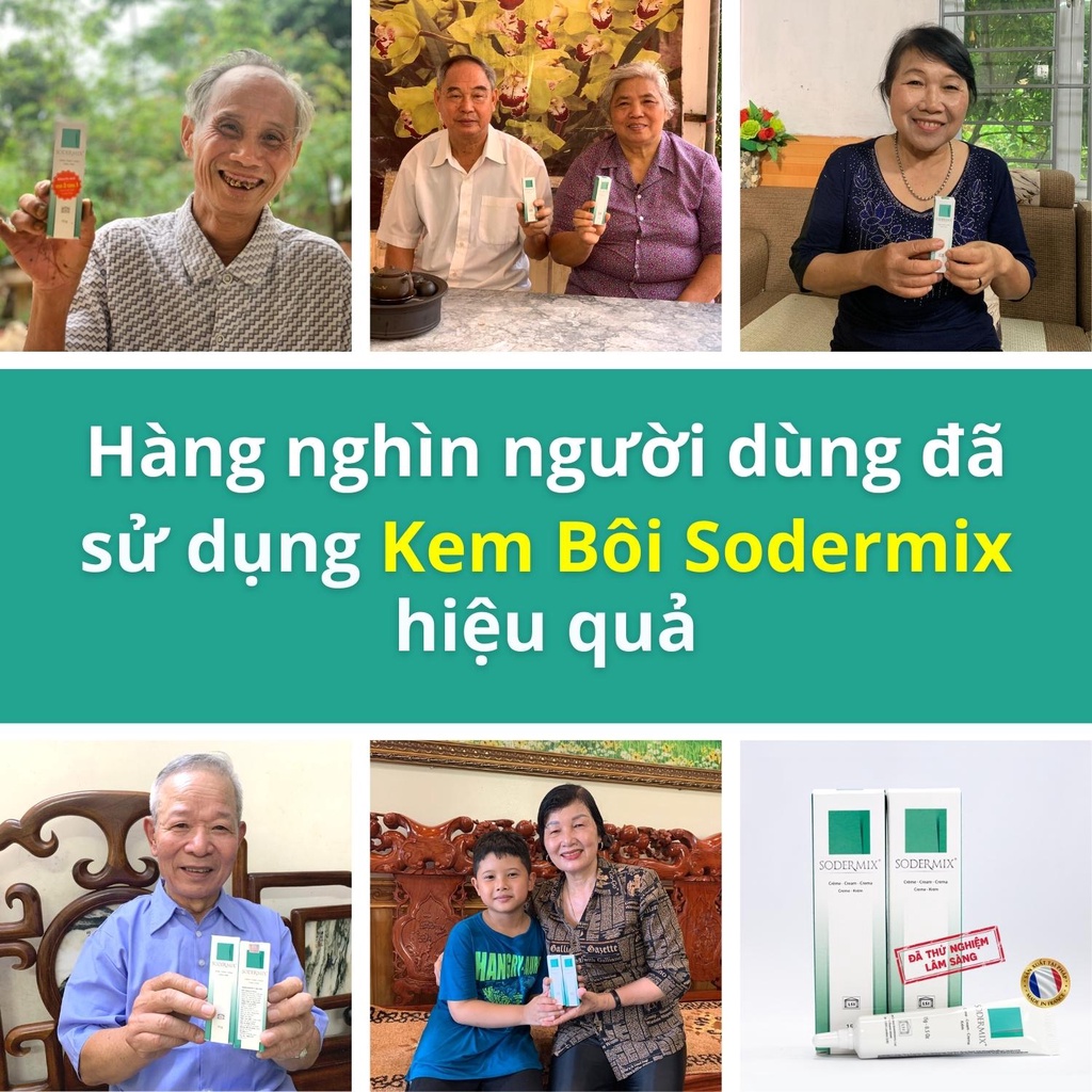 Kem Bôi Sodermix Hỗ Trợ Viêm Da Cơ Địa, Chàm Ngứa (Eczema), Tổ Đỉa - Nhập Khẩu Từ Pháp 15gr