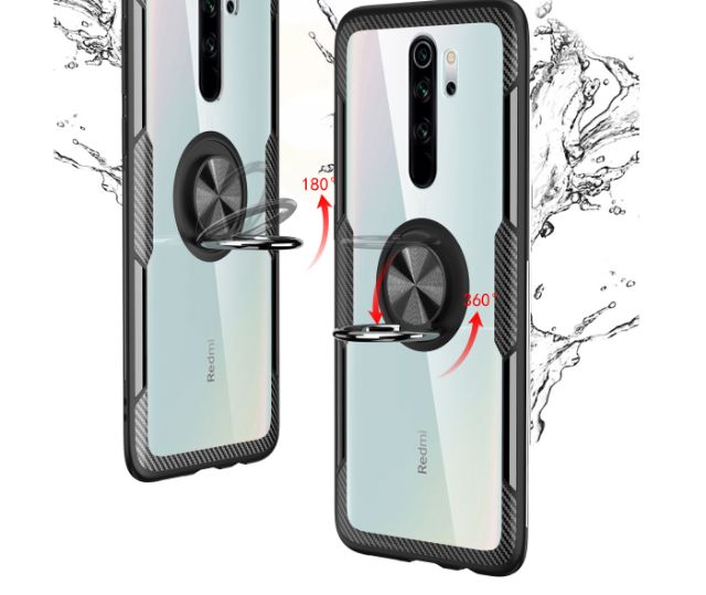 Ốp lưng Redmi Note 8 Pro / Note 10 Pro chống sốc giá đỡ mặt lưng trong viền màu cao cấp