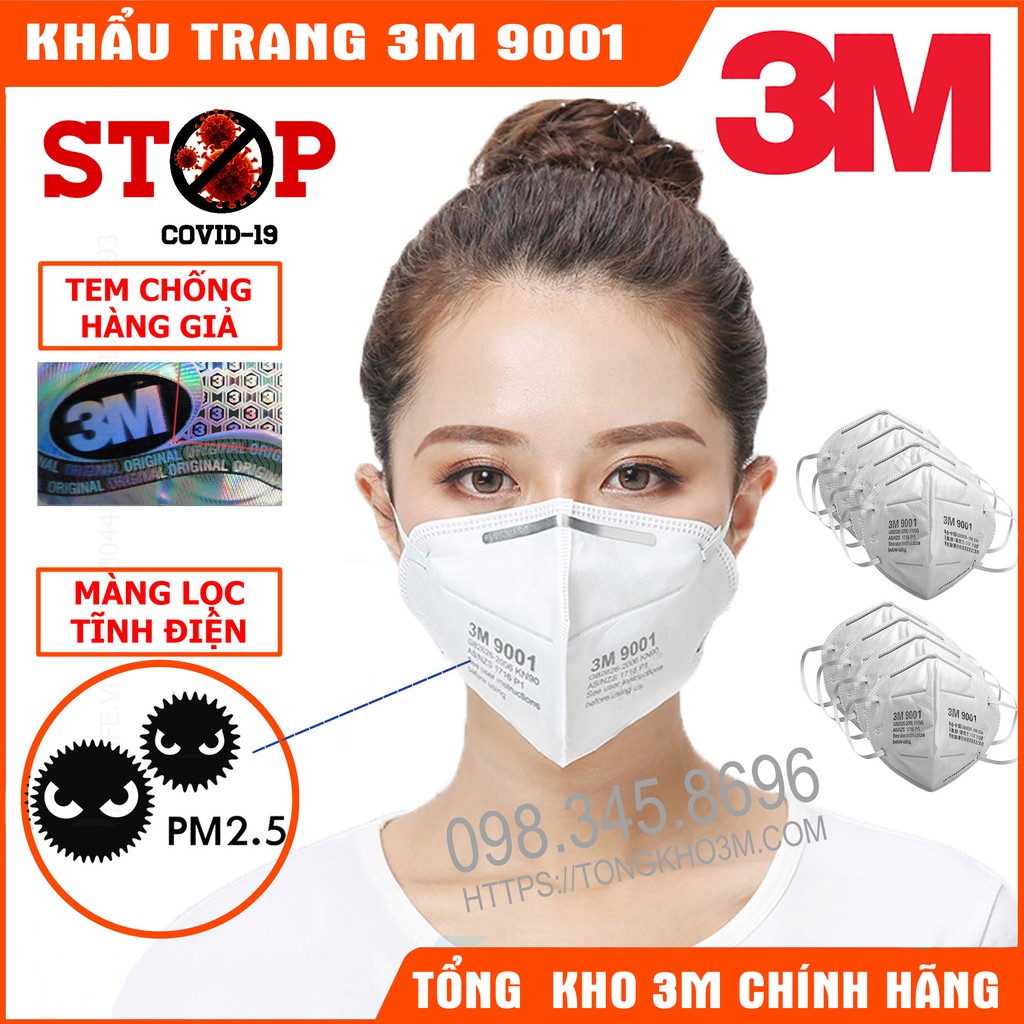 Khẩu Trang 3M 9001/9001V Chống Dịch Hiệu Quả - Hàng Chính Hãng | BigBuy360 - bigbuy360.vn