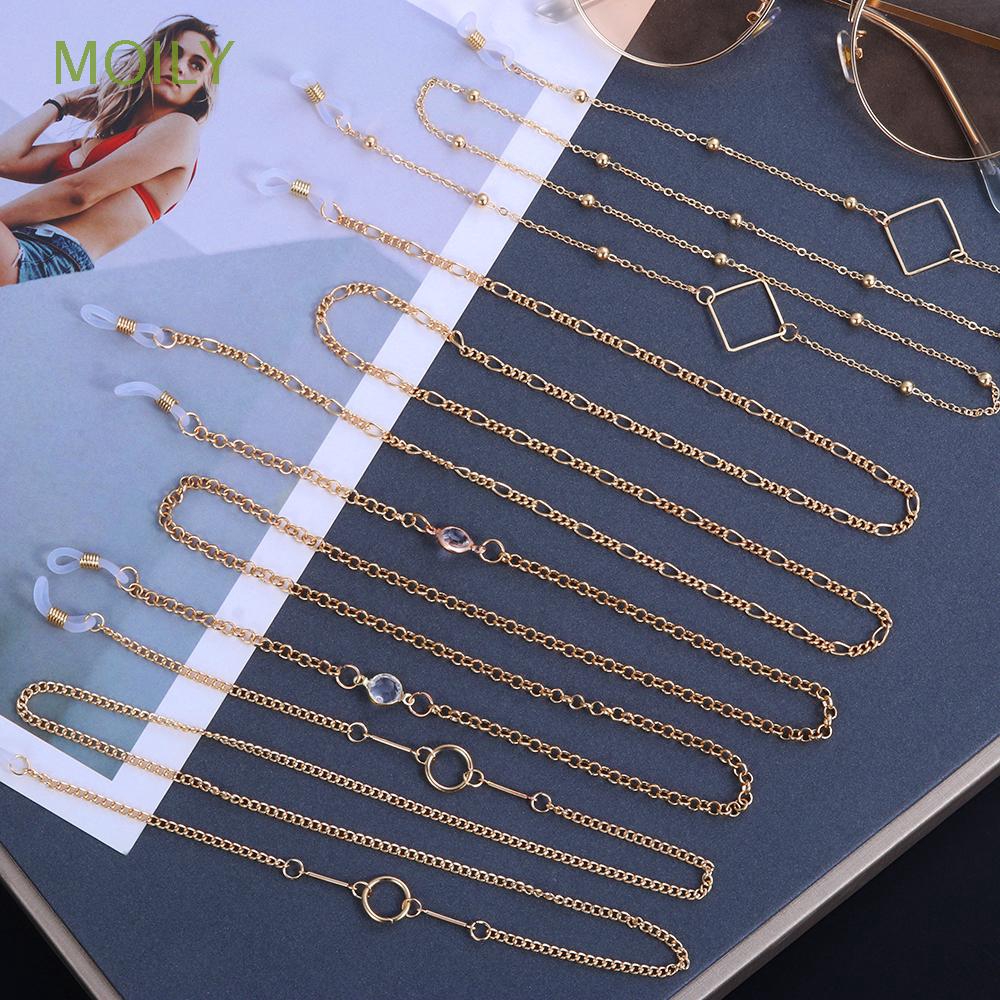 Dây Chuỗi Hạt Đeo Kính Chống Trượt Bằng Kim Loại