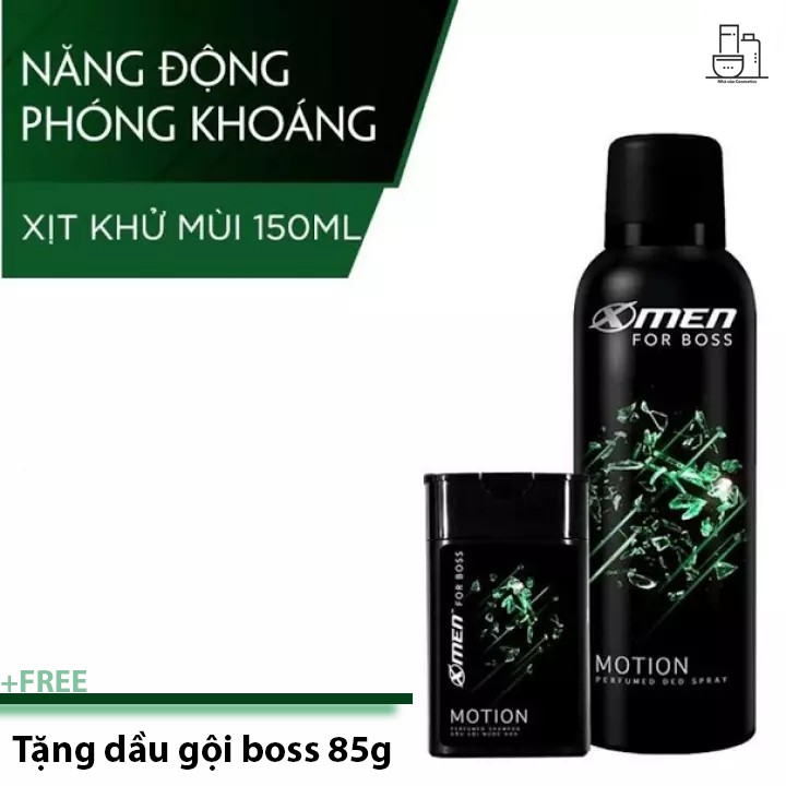 Xịt Khử Mùi Xmen For Boss Tặng Dầu Gội Xmen For Boss 85g