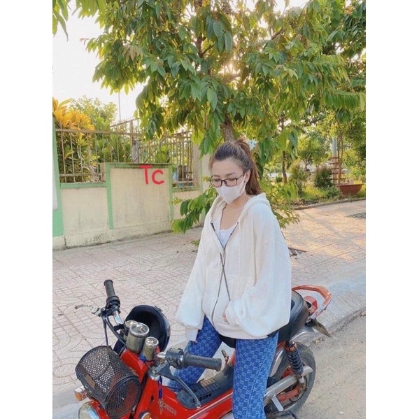 Áo khoá hoodie mũ trơn hai lớp TC12 | BigBuy360 - bigbuy360.vn