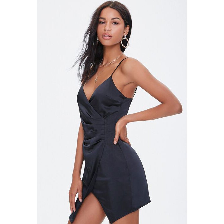 Đầm lụa F21 tà wrap