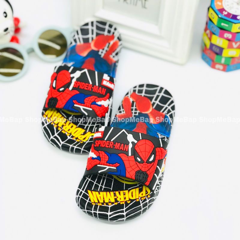 Dép lê người nhện 3D sắc nét loại cao cấp cho bé trai