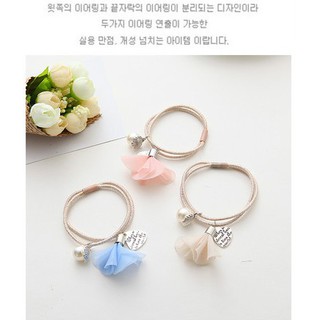 [ Hàng đẹp giá rẻ ] Chun buộc tóc Hàn Quốc hoa + tag inox khắc chữ Shakespeare - được chọn màu hoa