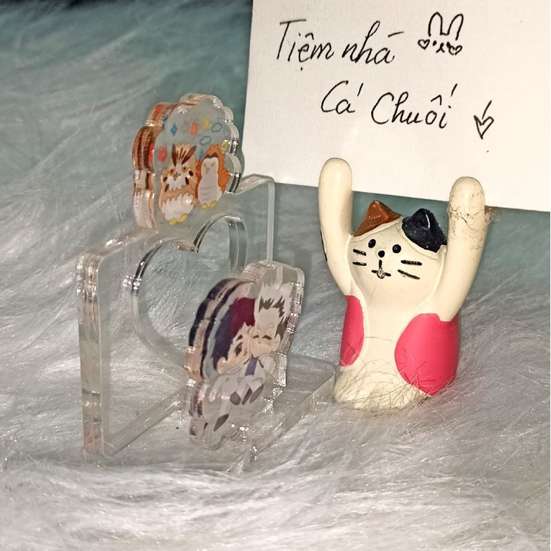 Mô hình/Standee tình yêu Bokuto và Akaashi cùng đôi chim cú cu