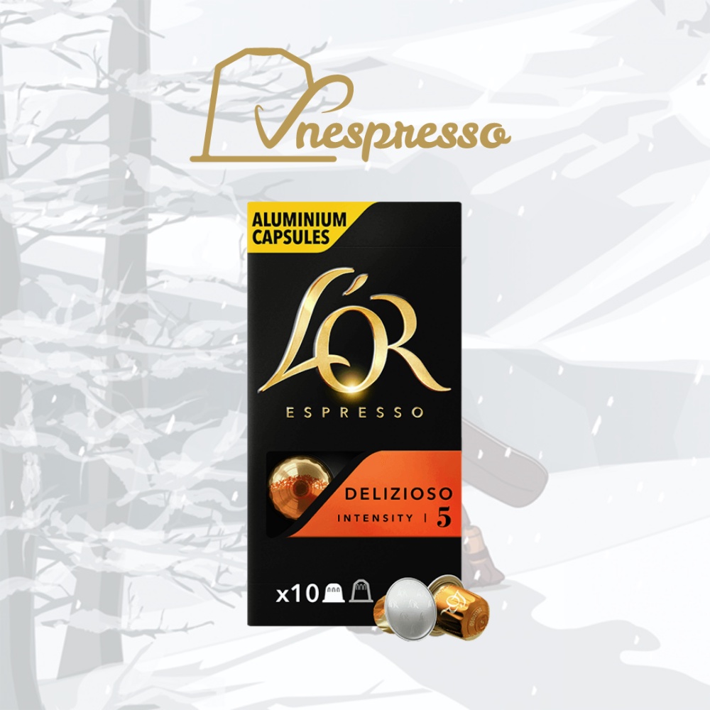 Viên nén cà phê Nespresso compatible L'OR Classic Espresso - Hộp 10 coffee capsules