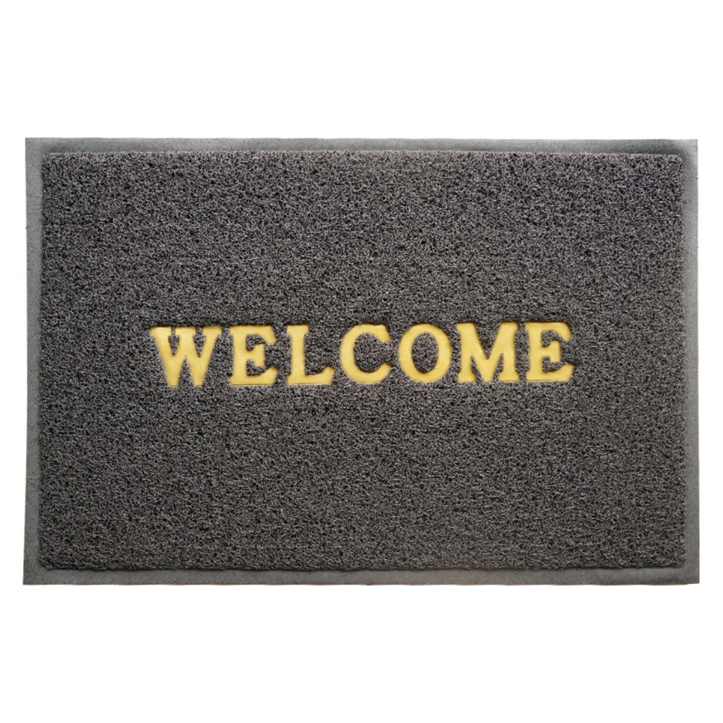 Chùi chân nhựa Welcome 50*70cm nhựa PVC 3A, chống trơn trượt , sáng trọng bền đẹp