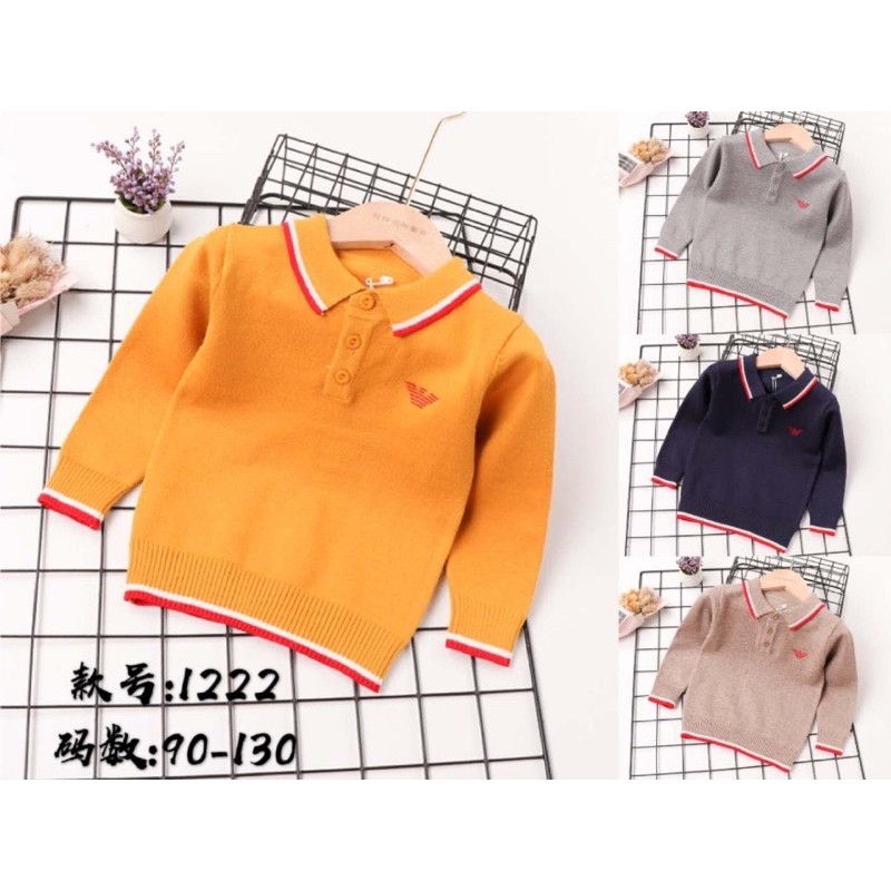 Áo len cổ bẻ cho bé 8-22kg❤️QUẢNG CHÂU❤️ đanh mịn
