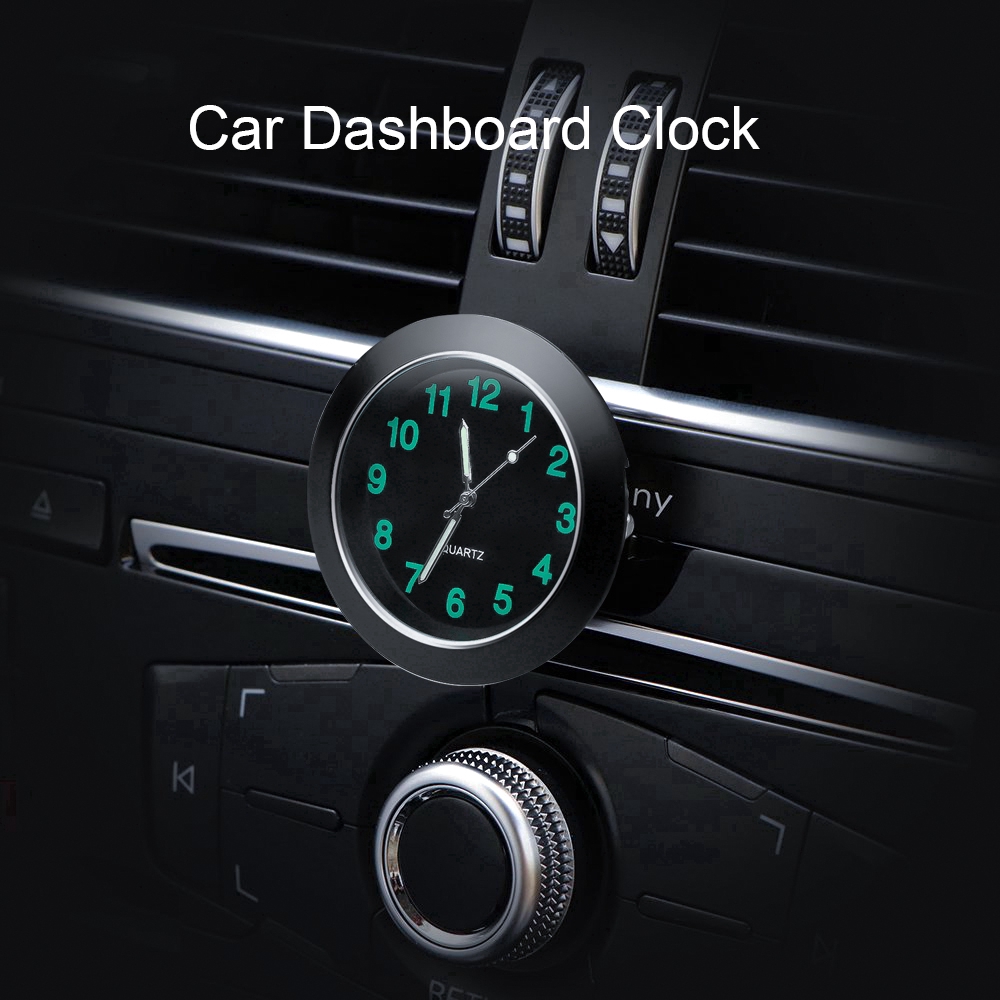 Mini Car Air Vent Clock Night Light Bright Gauge Automatic Clock