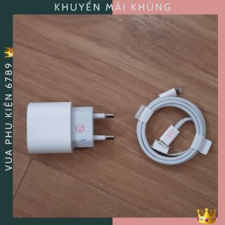 Bộ sạc nhanh iphone ipad 18w IPhone 11/ 11 Pro Max/ X/ XS Max/ 8/ 8 Plus Gồm củ sạc usb C và dây sạc lightning