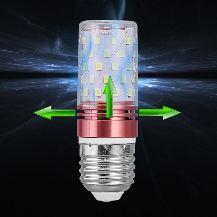 Bóng đèn LED lõi ngô sáng đổi màu, đui E27, E14 thông dụng, lắp đặt phòng khách, phòng ngủ, nhà hàng, quán trà, coffee