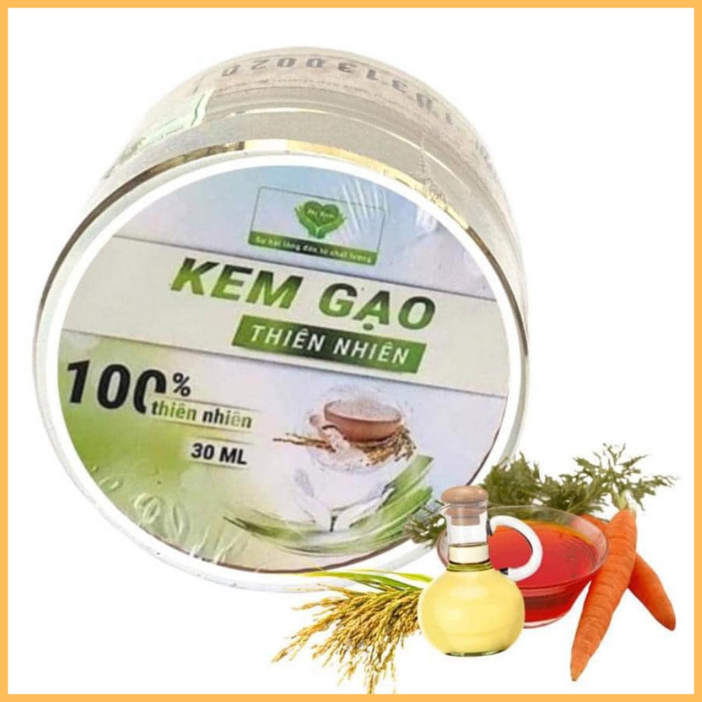 Kem Gạo Dưỡng Da Thiên Nhiên Mẹ Ken 30ml - Trang Điểm Đẹp Da Tự Nhiên, Dưỡng Trắng Da An Toàn Dạng Hũ 30ml