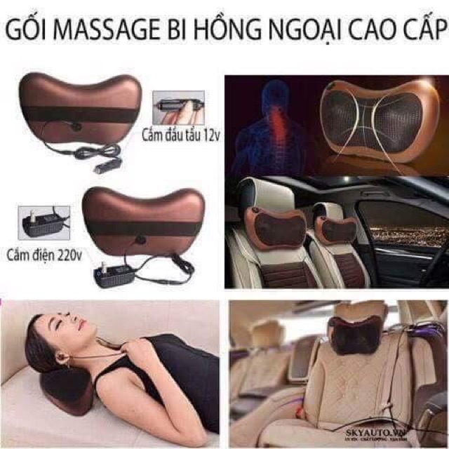 Gối massage 8 bi