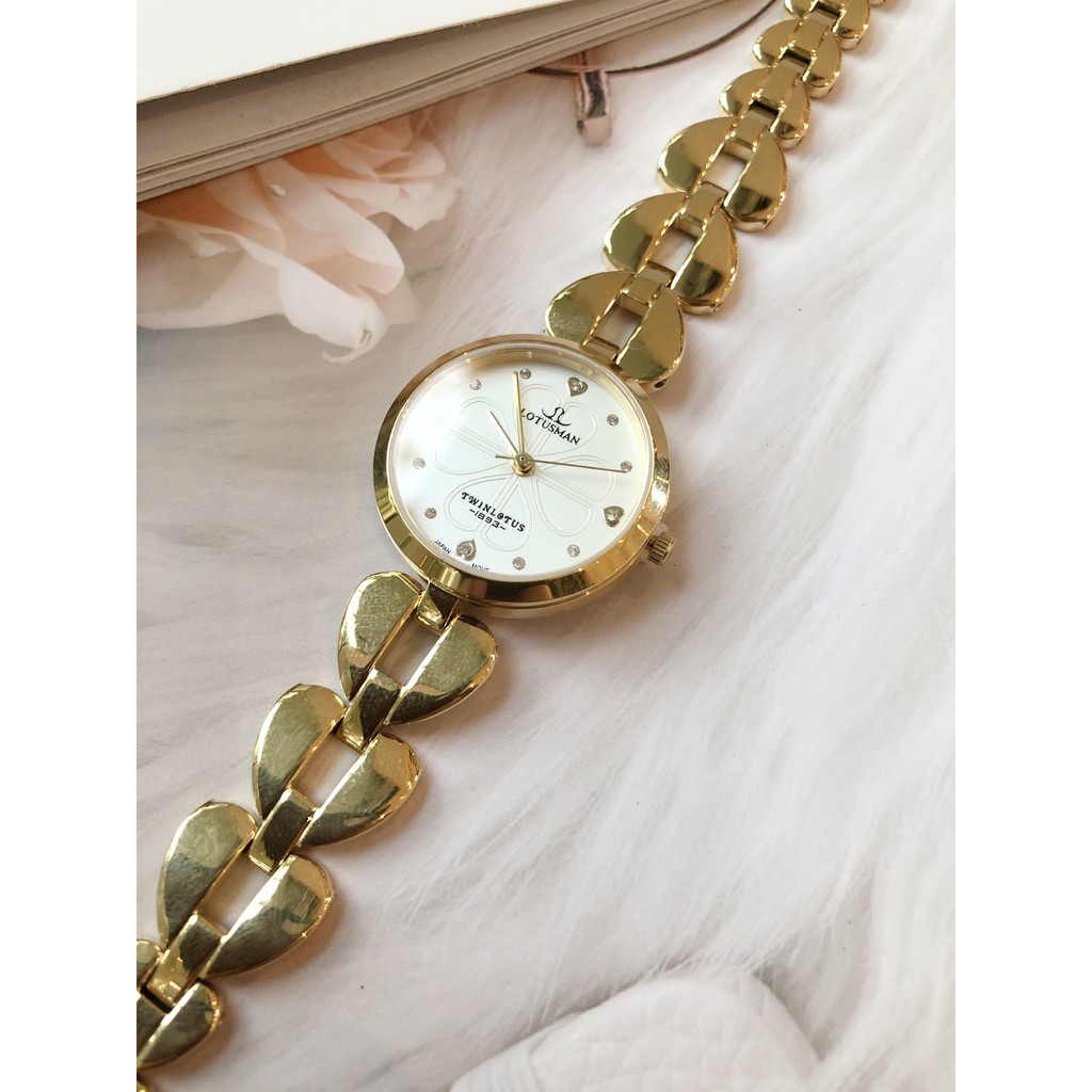 Đồng hồ nữ_Lotusman_đồng hồ nữ chính hãng LT14A stainless steel sapphire crystal case 26mm. 3atm