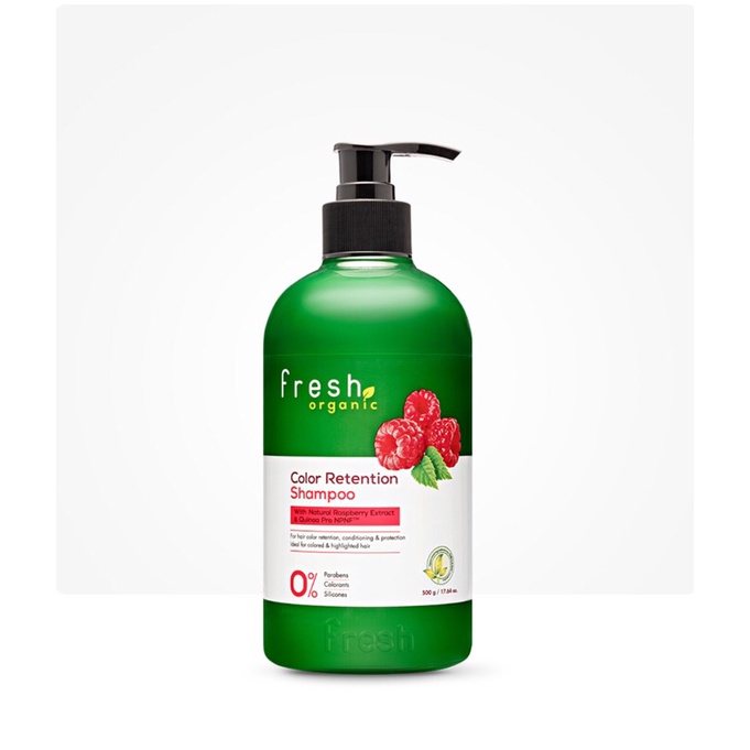 Dầu gội Fresh Organic Mâm Xôi giúp Giữ màu tóc nhuộm 500g