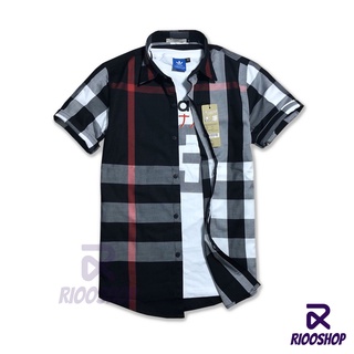 [XẢ KHO] Áo sơ mi nam tay ngắn kẻ sọc Bur cực đẹp RSM001
