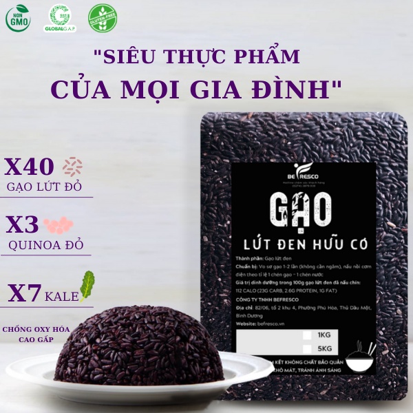 Gạo lứt đen giảm cân - Be Fresco VN