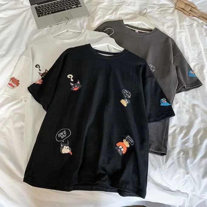 Áo thun tay lỡ dáng rộng phong cách Hàn Quốc trẻ trung thời trang dành cho nam