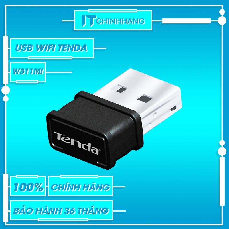 USB WiFi TENDA W311MI Chuẩn N150 Pico - Hàng Chính Hãng