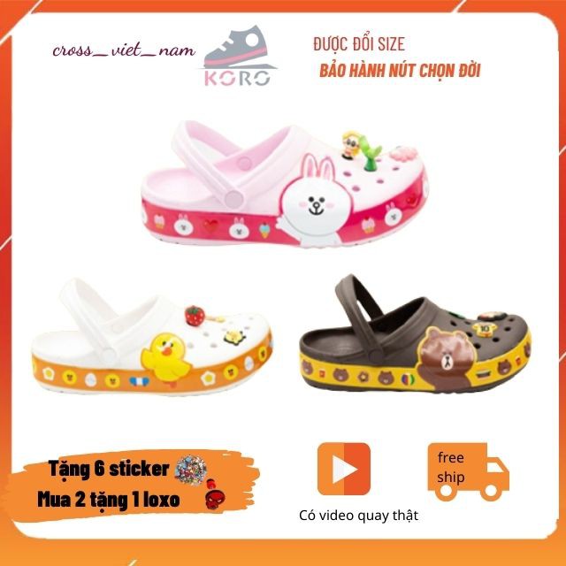 dép cross kid cho béFREESHIPdép cross bé trai , dễ thương, sành điệu, chống trơn trượt bé gái DEPCROSS7