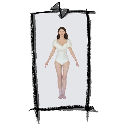 Áo tắm một mảnh tay bồng che bụng - OLA BIKINI