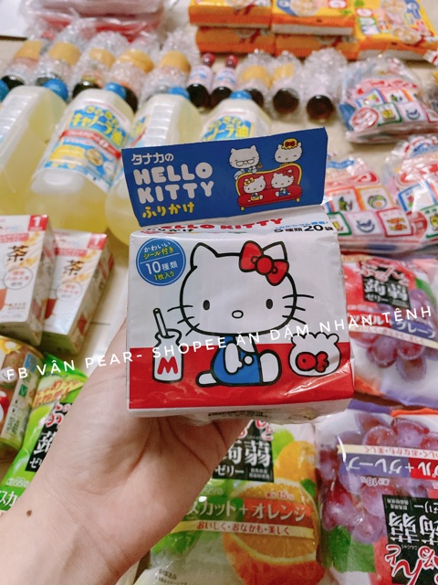 Gia vị rắc cơm Hello Kitty Nhật Bản 20 gói 5 vị 7/2022