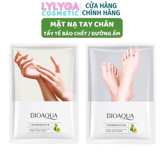 Mặt nạ chân tay BIOAQUA thành phần bơ tự nhiên dưỡng ẩm tẩy tế bào chết đôi chân đôi tay, giảm khô và bong tróc da MN19