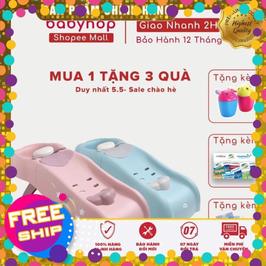 Ghế gội đầu Babyhop cho bé từ 12 tháng tuổi cỡ đại có tay vịn, nấc điều chỉnh, gấp dễ dàng - BH 6 tháng - đổi trả 7 ngày