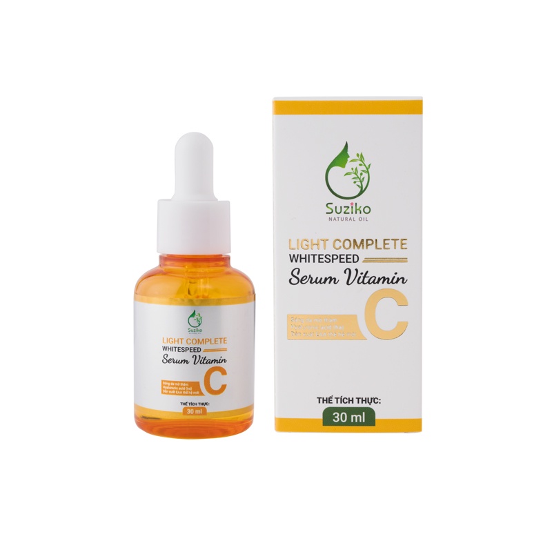 Serum Vitamin C sáng da mờ thâm SUZIKO siêu cấp ẩm giảm nếp nhăn  30ml