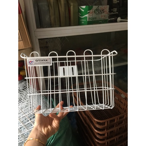 Làn Xe Giỏ Xe Đạp Quava Siêu Bền Bỉ Màu Trắng/ Đen