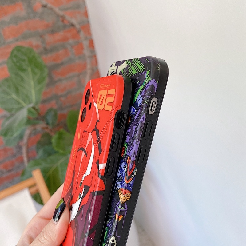 Ốp Cartoon Neon Genesis Evangelion Case Iphone 15 Pro Max 14 13 12 Pro 11 TPU Soft Cover