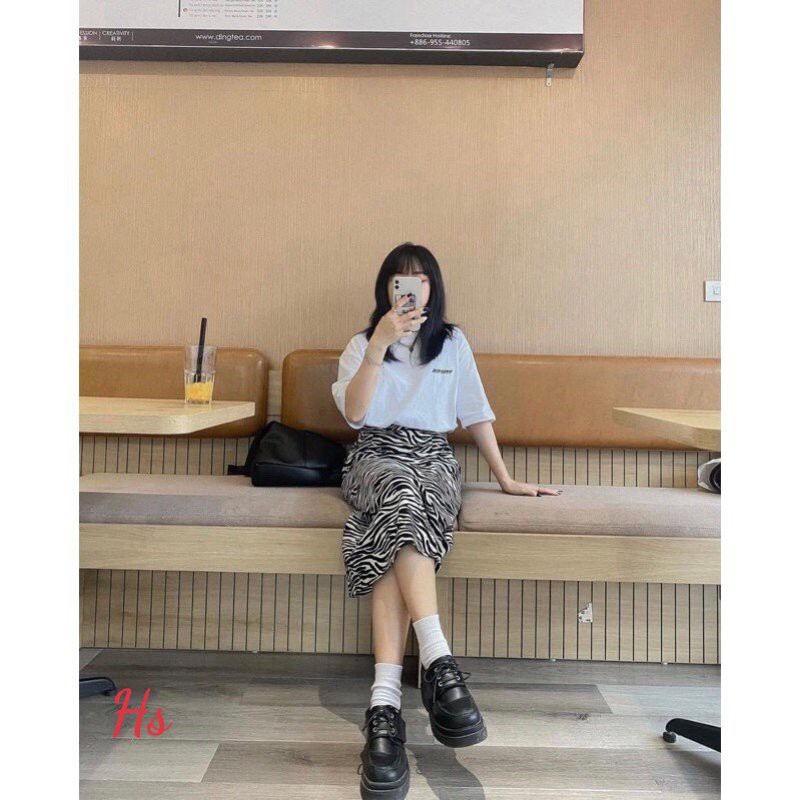 Set Bộ Áo Thun + Chân Váy Ngựa Vằn RIP Unisex X.store Có Ảnh Thật + Đánh Giá