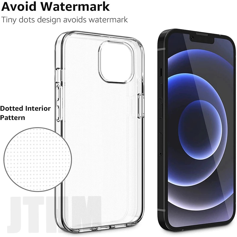 Soft TPU Silicone Case Cover For iPhone 12 13 Mini Front Cover Phone Case / Ultra Thin Clear Phone Case For iPhone 13 12 11 Pro Max