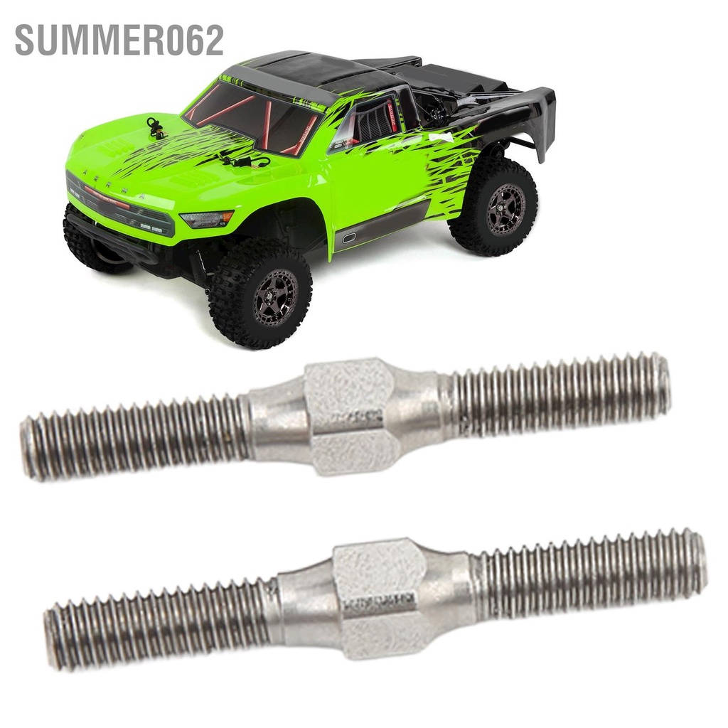 Summer062 2 chiếc RC Turnbuckle Link Thép Xuất hiện tinh tế Hiệu suất ổn định Thanh giằng cho ARRMA Granite 1/10 Car Silver