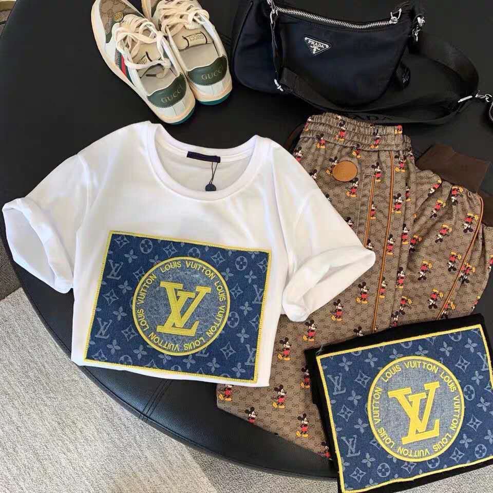 L Hàng Có Sẵn Áo Thun Cotton Trơn In Chữ Đơn Giản Có Nhãn Dán Và Nhãn Dán Hình Quảng Cáo Cho Nam Nữ