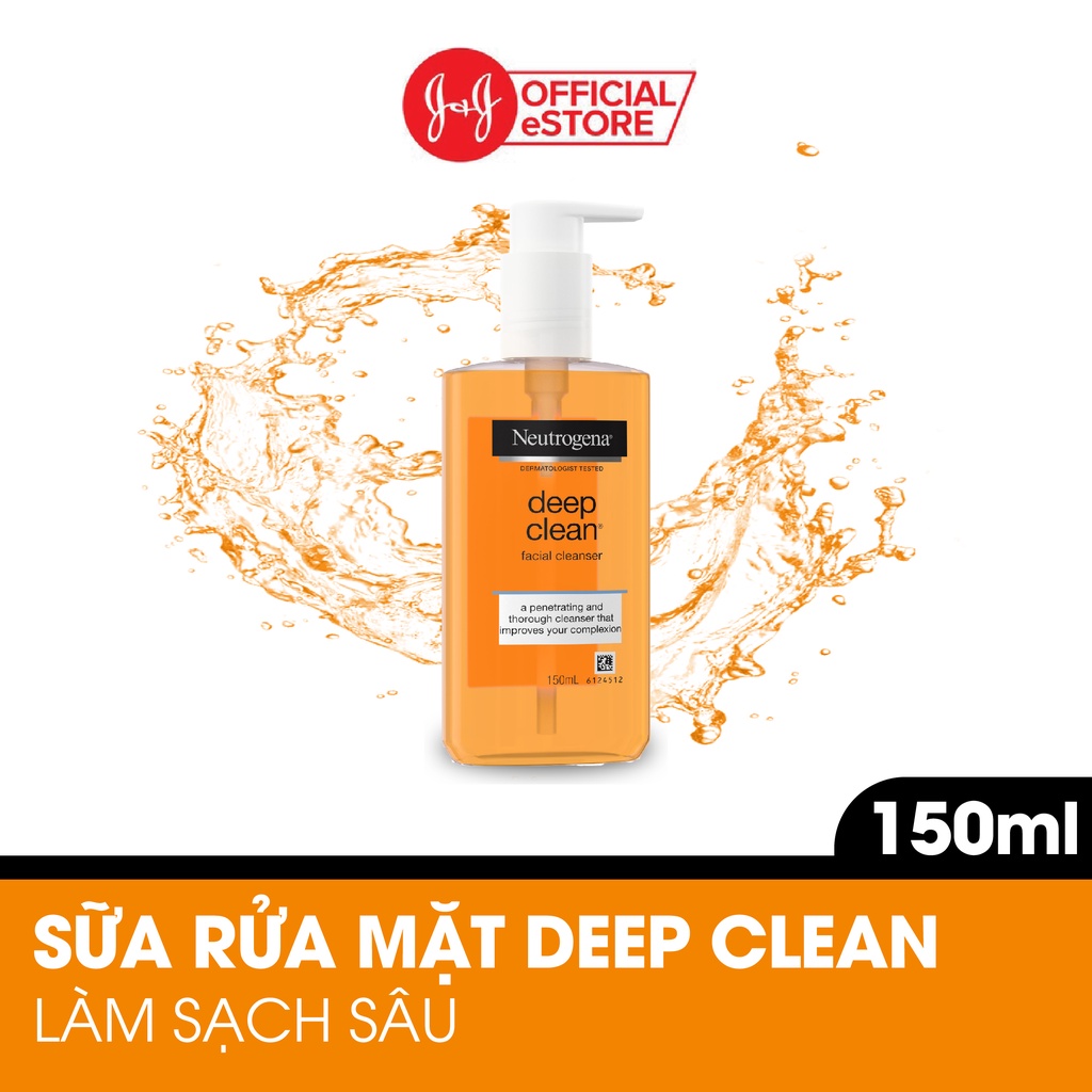 [Mã FMCGMALL -8% đơn 250K] Sữa rửa mặt Neutrogena làm sạch sâu 150ml - 101005926