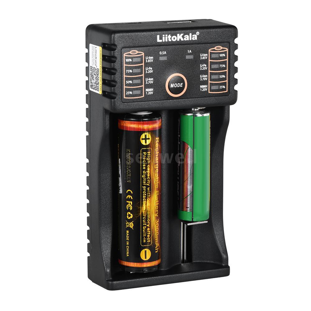 Bộ thiết bị sạc pin thông minh Liitokala Lii-202 cho pin lithium các loại 1.2V/3.7V/3.2V/3.85V AA/AAA 18650/18490/18350