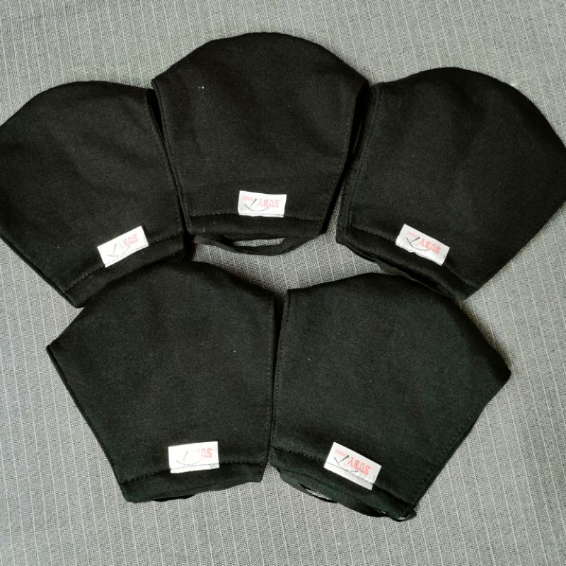 Khẩu trang vải đen thời trang Unisex ngăn bụi, chống nắng KTH021