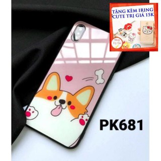<GIẢM GIÁ HOT>  Ốp lưng kính in hình chú chó Corgi cute